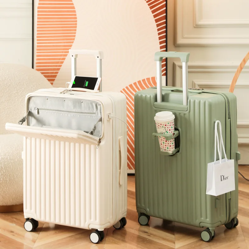 Luggage New Rechargeable Multi-functional Cabin Suitcase Spinner Trolley Suitcase Lockbox Mainland China