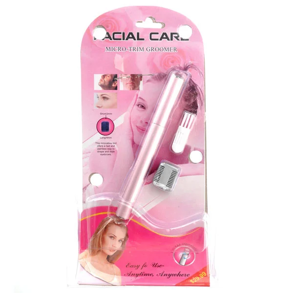 

Pen-Shaped Eyebrow Trimmer Pink Portable Micro-Trim Facial Hair Removal Care Travel Makeup