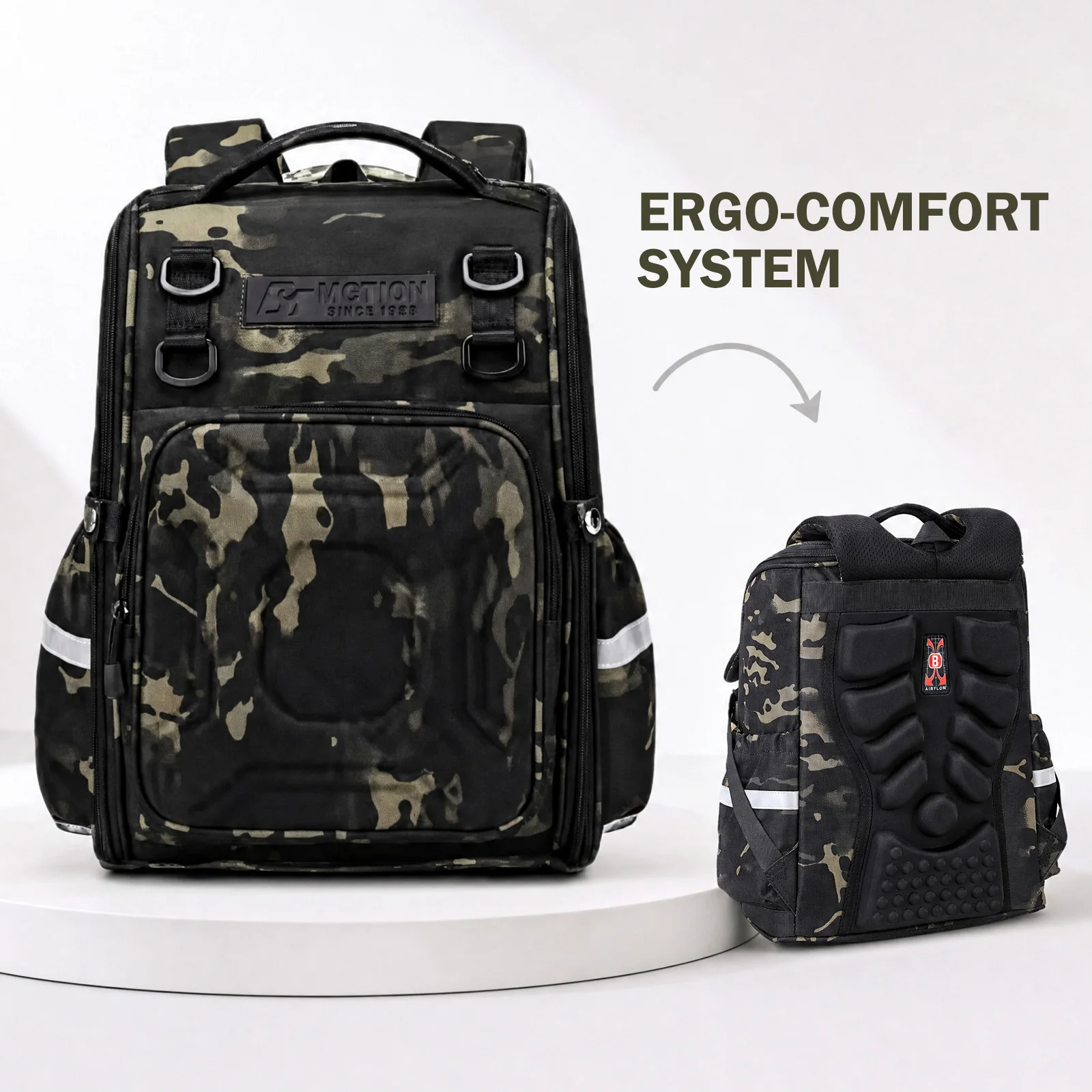 New Camouflage Tactical Backpack for Kids,Outdoor School Bag for Elementary Students,Durable Children Bookbag Boys and Girls
