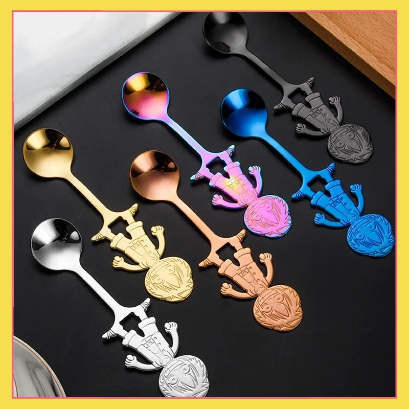 

Popular anime One Piece peripheral creative cartoon Luffy figurine One Piece colorful coffee spoon dessert spoon