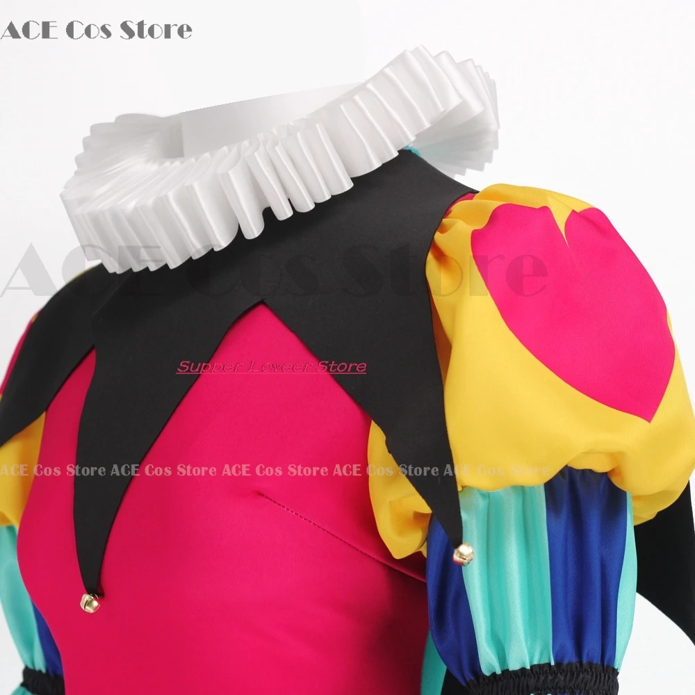 Fizzarolli Cosplay Costume Helluva Hat Boss Halloween Fancy Clown Suit Fezz Tail Carnaval Party Suit FullSet Unisex Suit image 4