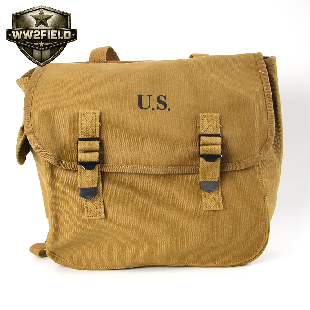 

Рюкзак-сумка US M36 Musette Bag, холщовая сумка через плечо M1936, цвет хаки, реквизит для киносъемок A39