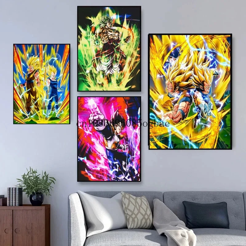 

Classic Anime Dragon Ball Broli Saiyan Son Goku Picture Poster Decorative Painting Living Room Art Print Canvas Aesthetics Gifts