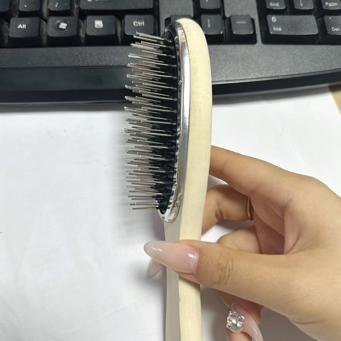 1/2PCS Waver Hair Tool Large Steel Comb Anti-static Highlight Portable Black Hairdressing