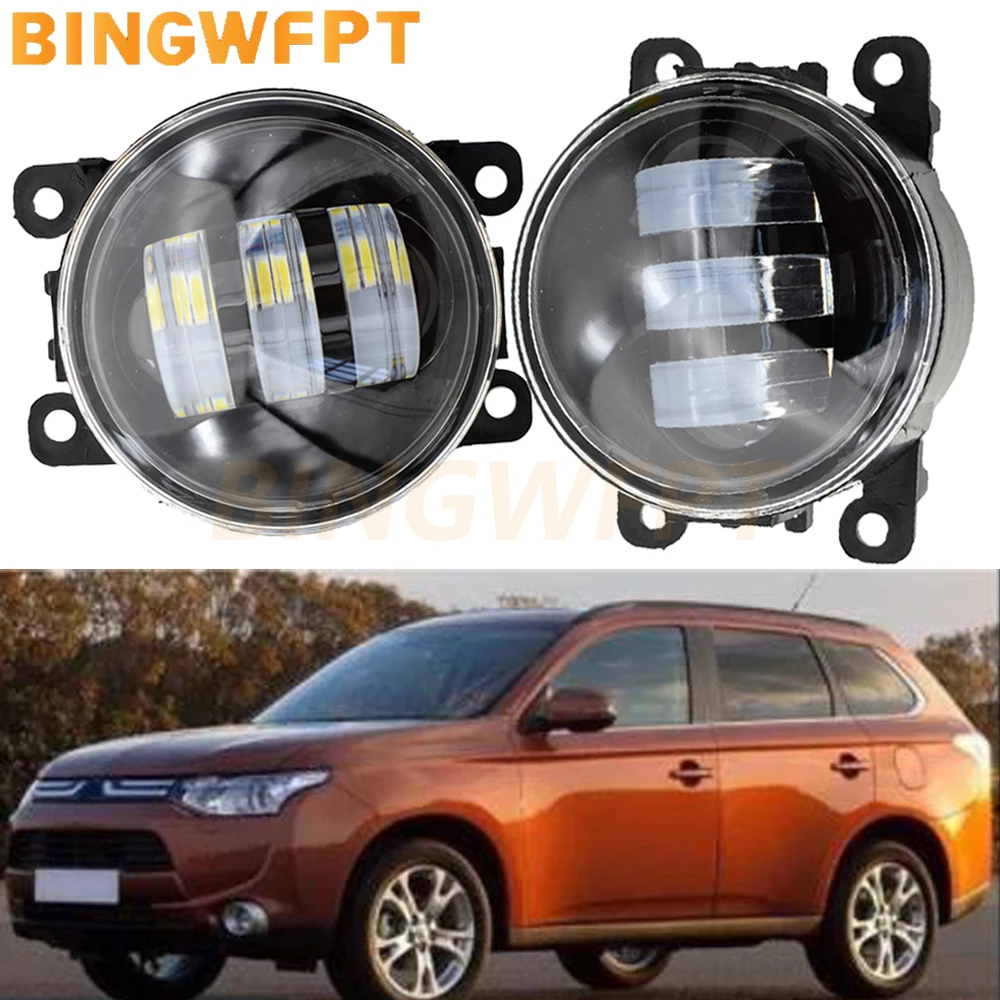 1 Pair LED Fog Light Lamp H11 12V Front Bumper Light For Mitsubishi Outlander 2006 2007 2008 2009 2010 2011 2012