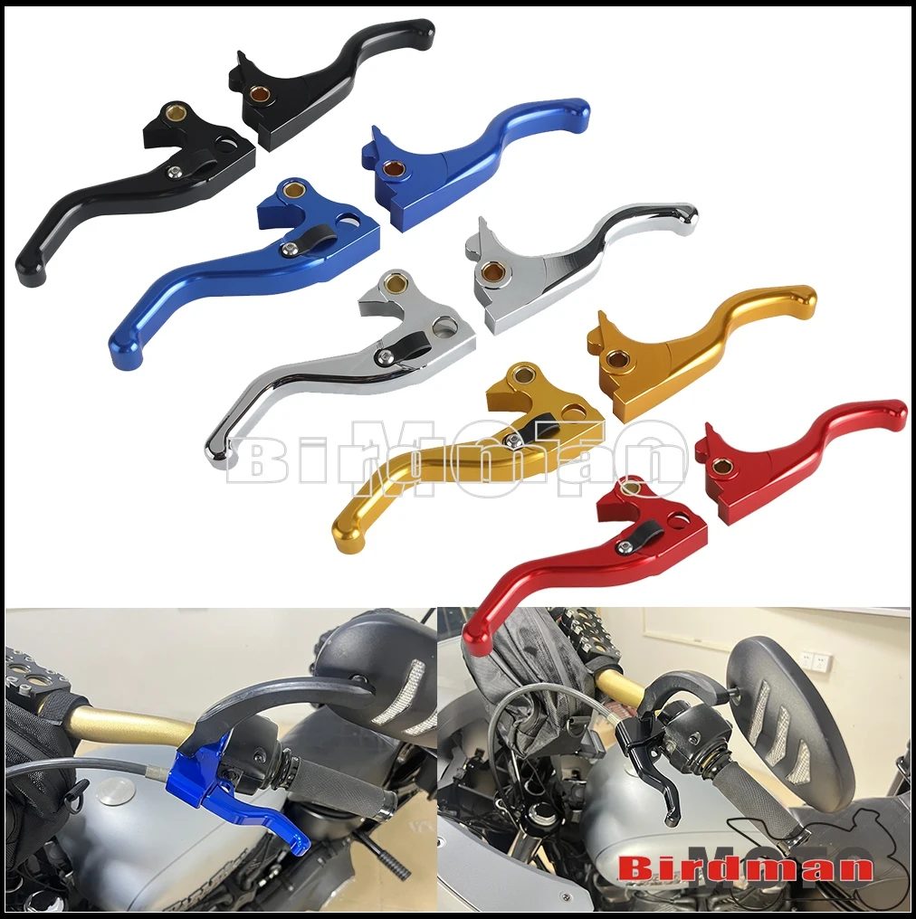 For Harley Sportster XL1200C XL1200XS XL1200X XL1200NS XL883N XL883L Moto Left&Right Handle Control Brake Lever Clutch Lever