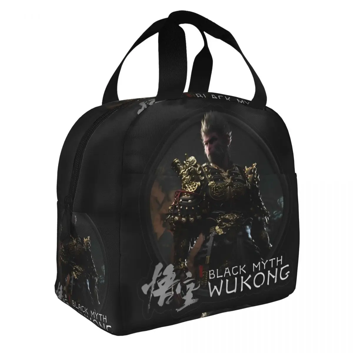 Black Myth Wukong Insulated Lunch Bag Cooler Bag Meal Container Monkey King Journey To The West GAME Tote Lunch Box Girl Boy