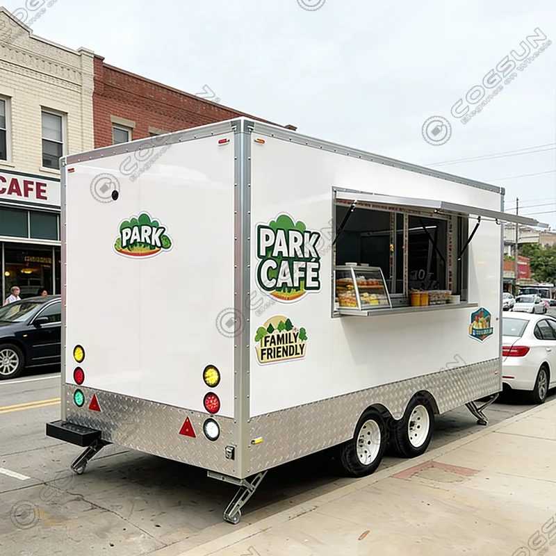 COGSUN Premium Stainless Steel Concession Trailer with Professional BBQ and Espresso Setup
