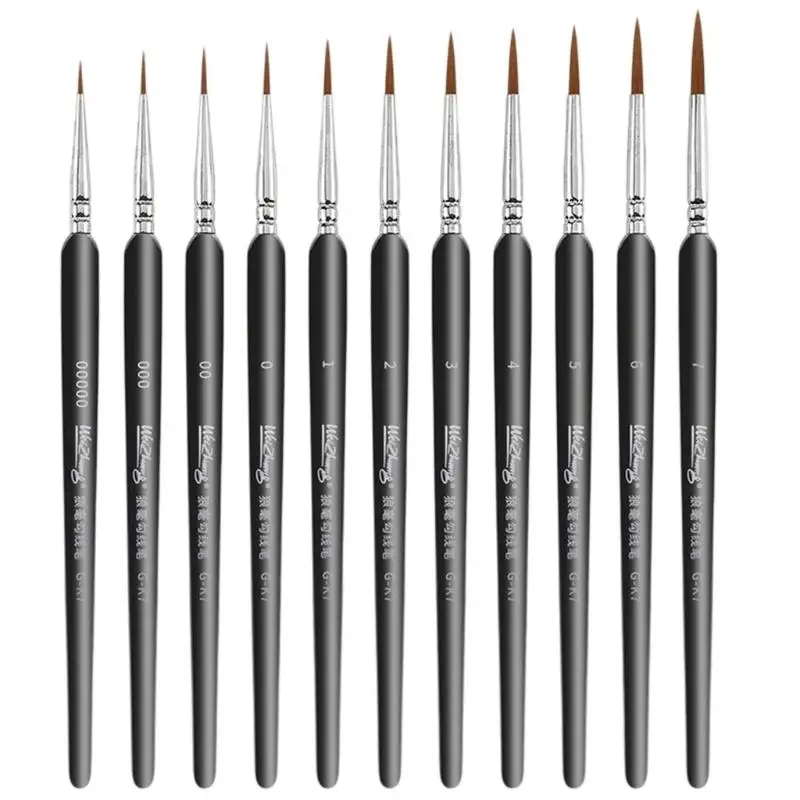 

Miniature Brush for Acrylic Watercolor Gouache Oil Face Painting Scale Model