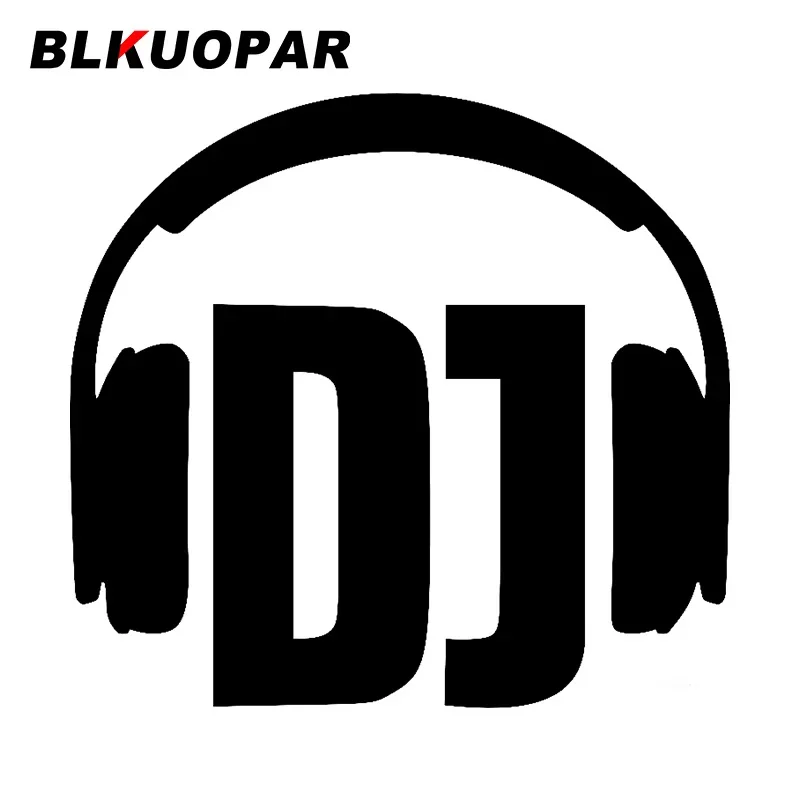 BLKUOPAR for DJ Headphones Car Sticker Personality Graffiti Decal Waterproof Windshield Refrigerator Surfboard Car Accessories