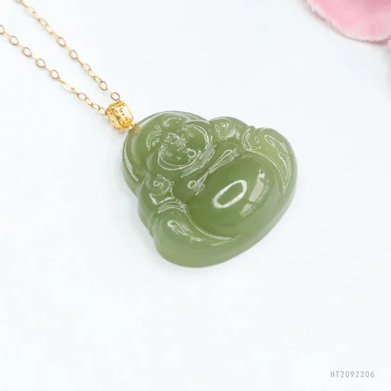 

Подвеска Будда Золото 18K с Натуральным Хотанским Нефритом HT2092206