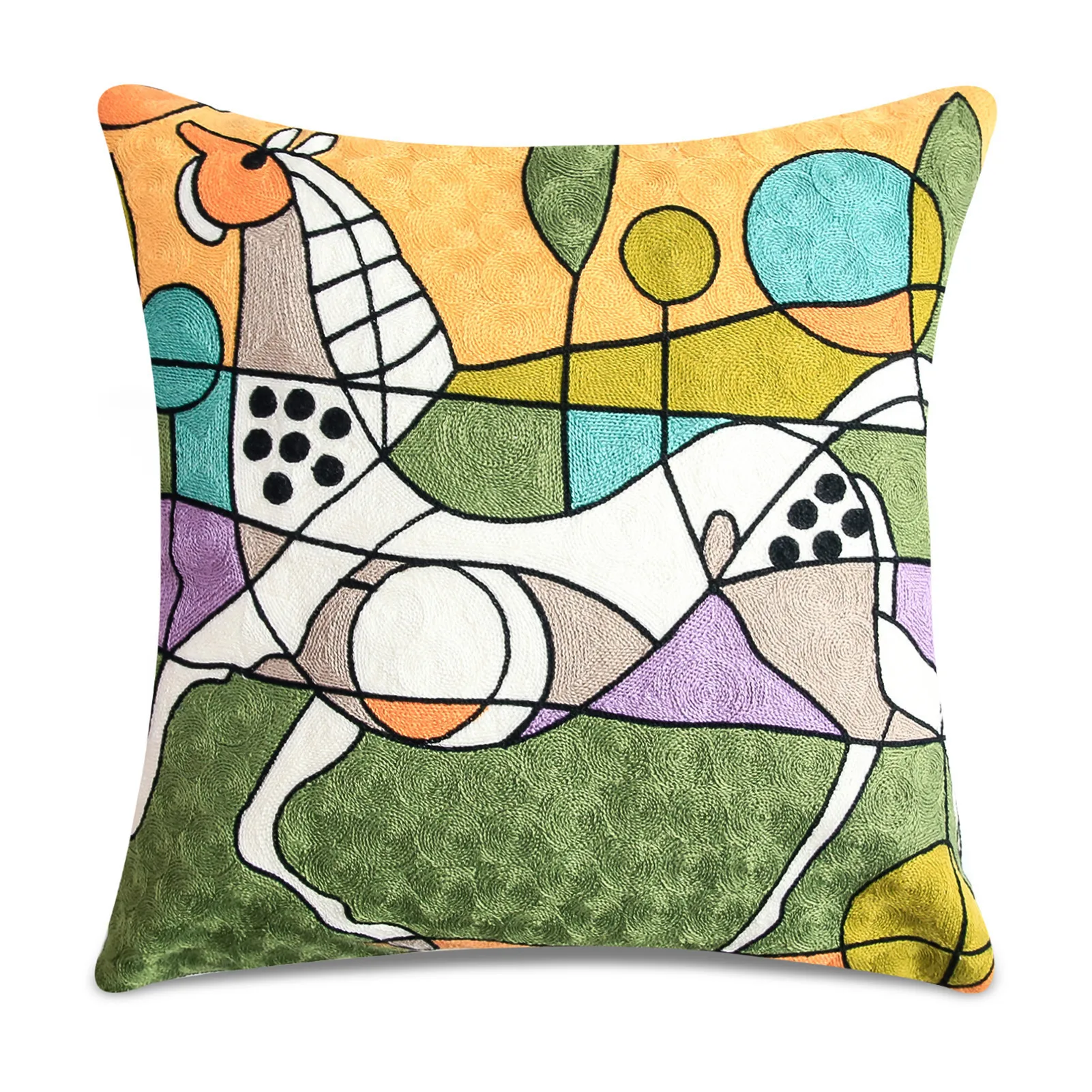 Fundas de almohada con patrones abstractos coloridos con impresión digital de tela de felpa corta, cojín para sofá en forma de
