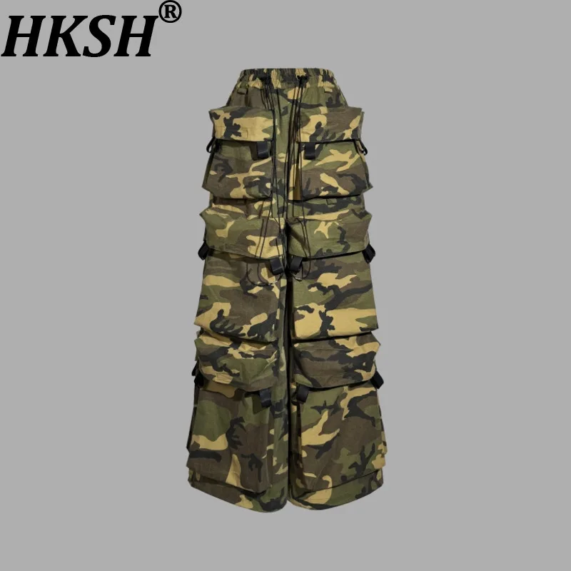HKSH весна осень новые мужские уличные пионерские функциональные камуфляжные брюки-карго из чистого хлопка с несколькими карманами десантника HK8481