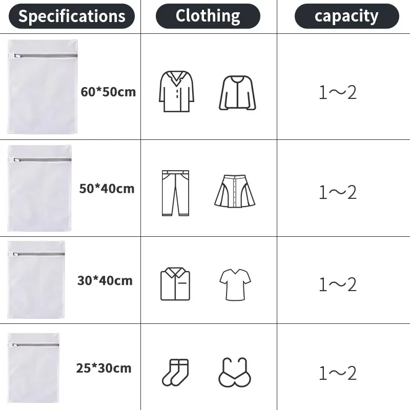 3PC White Durable Honeycomb Mesh Laundry Bags for Delicates Net Fabric Durable and Reusable Delicate Wash Bag view 6