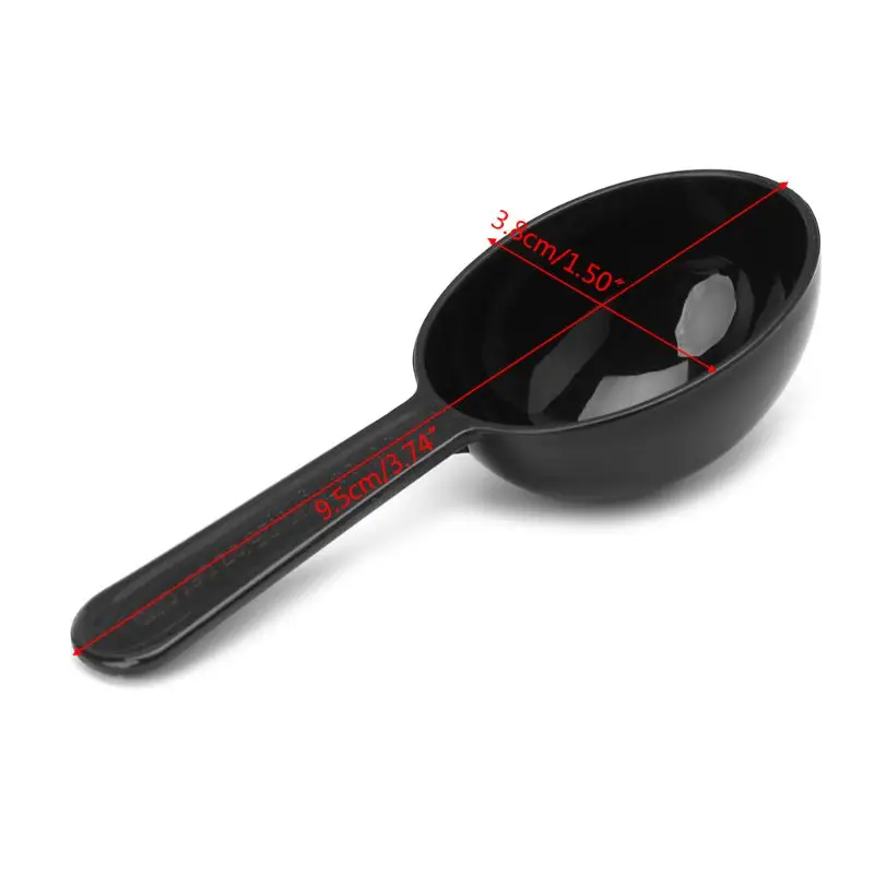 Plastic Spoon Round Mouth Spoons with Handle Reusable for Cafe Coffee Powder Making Stiring