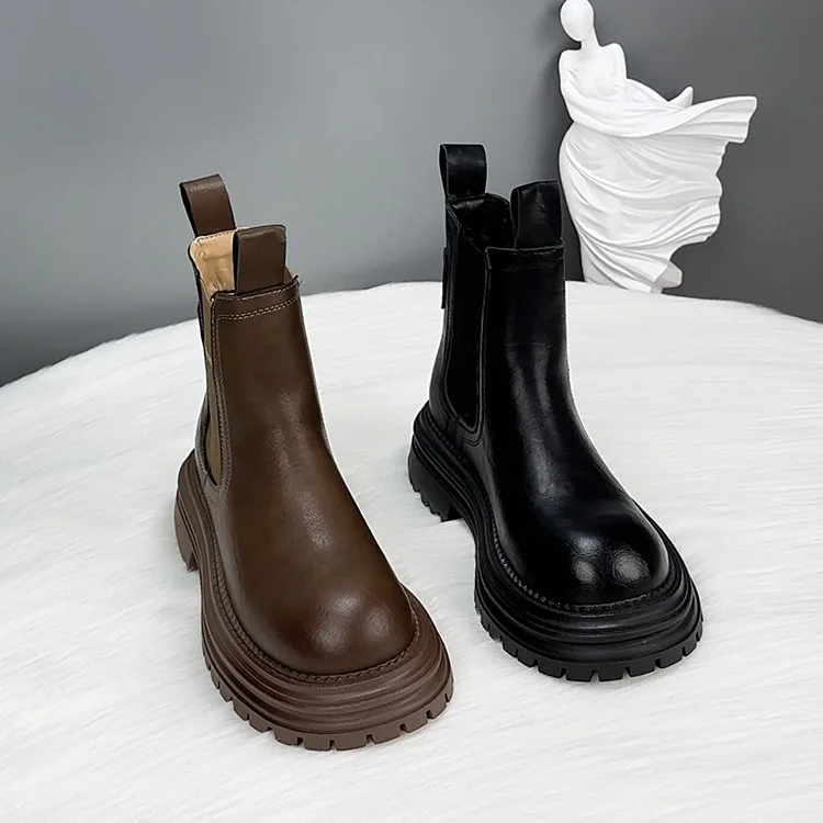 Women's shoes 2026 new short boots Women's new autumn and winter British style Chelsea chimney boots