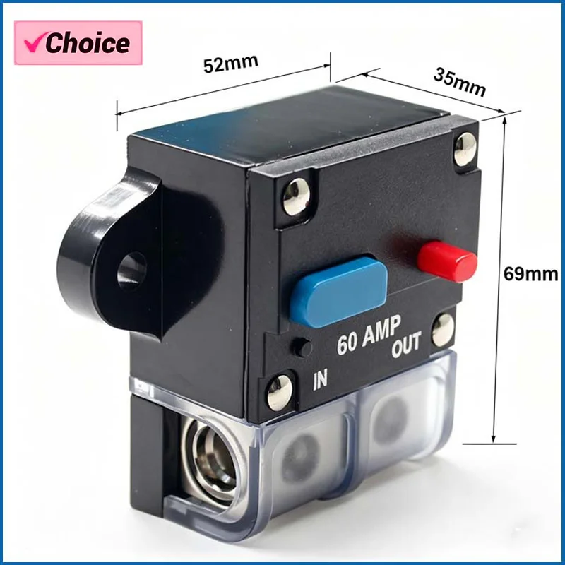 Circuit Breaker 50A 60A 80A 100A 200A 300A AMP Circuit Breaker Fuse Reset Car Boat Auto Waterproof Security Fuse Accessories
