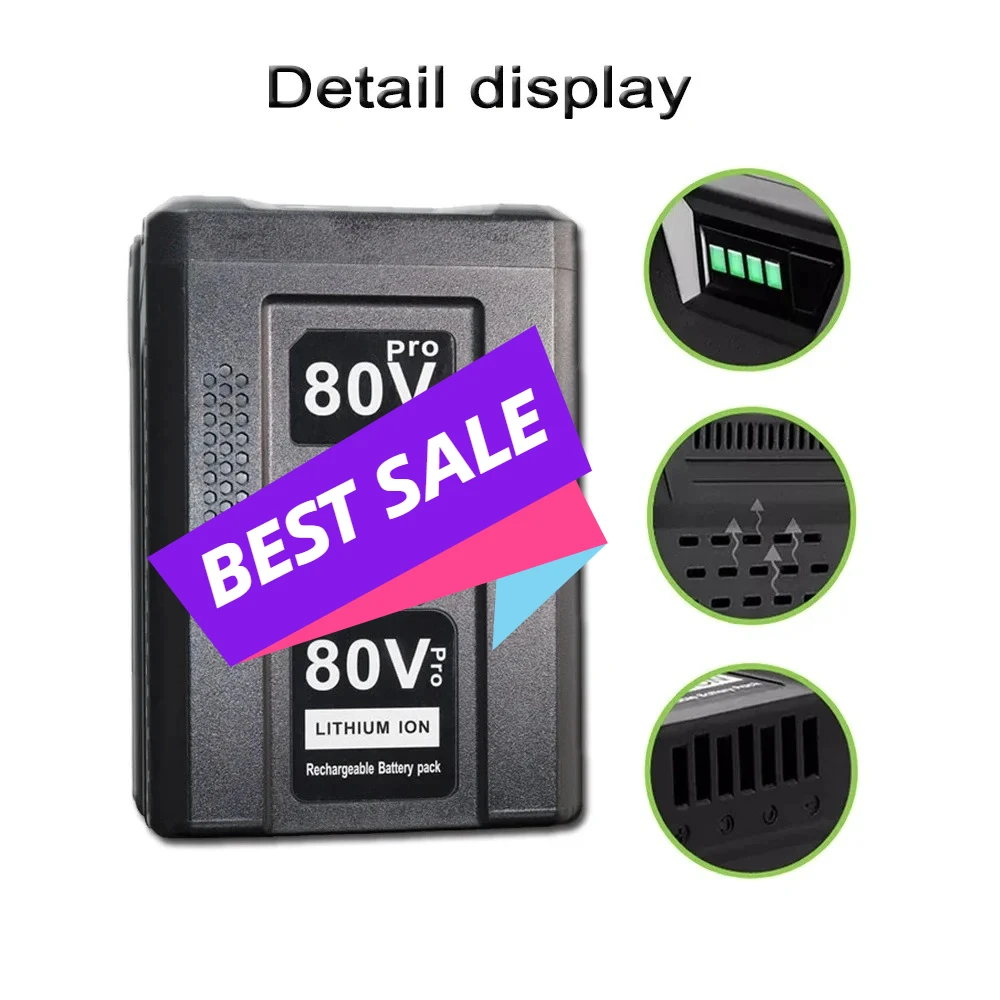 

Applicable Greenworks 80V Rechargeable Battery 6.0/8.0/10Ah Li-ion Battery for GBA80200 GBA80250 GBA80400 GBA80250 GBA80500