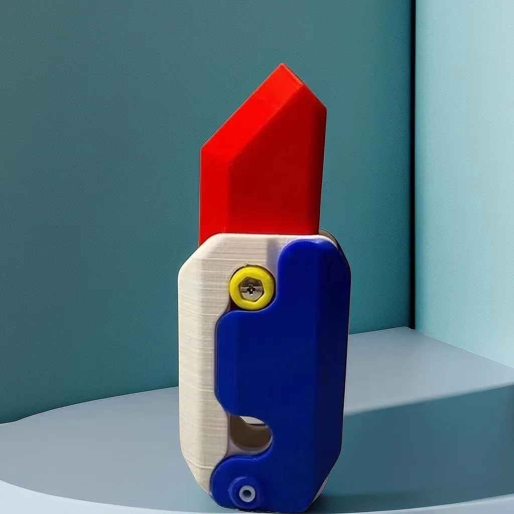 Explosive 3D Gravity Knife Carrot Knife Decompression Push Card Small Toy 3D Printing Gravity Knife Carrot Knife Silky