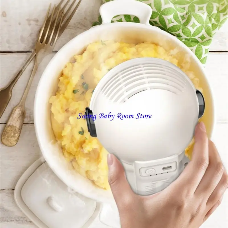 K1AD 4000mAh Battery USB Baby Stroller Fan Wireless Electric Air Cooler Hand Portable Bladeless Rechargeable Mini Camping Fan