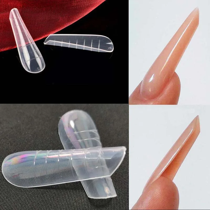 Dual Nail Forms Quick Building Gel Mold Nail System Full Cover Tips Finger Extension Forms Top Molds For Build Form