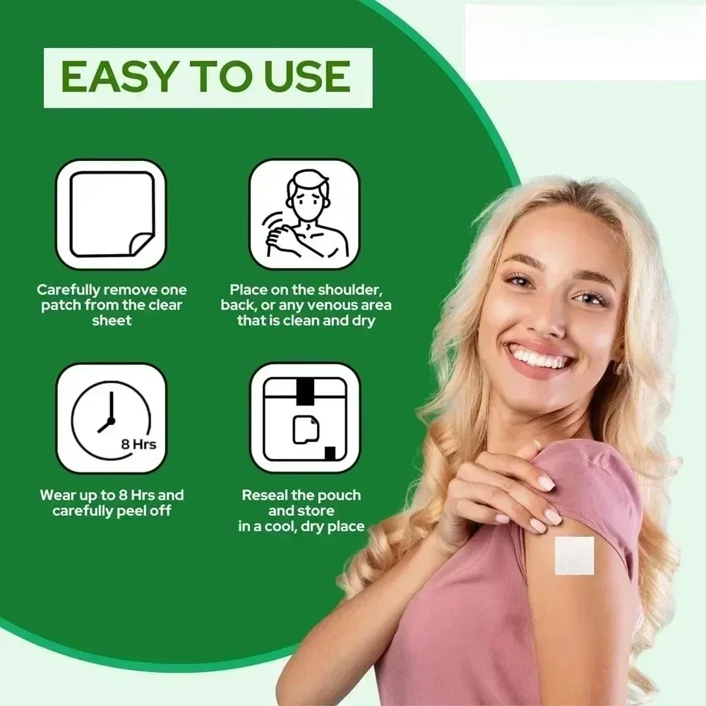 30 parches Parches autoadhesivos transdermicos de energía con vitamina B12