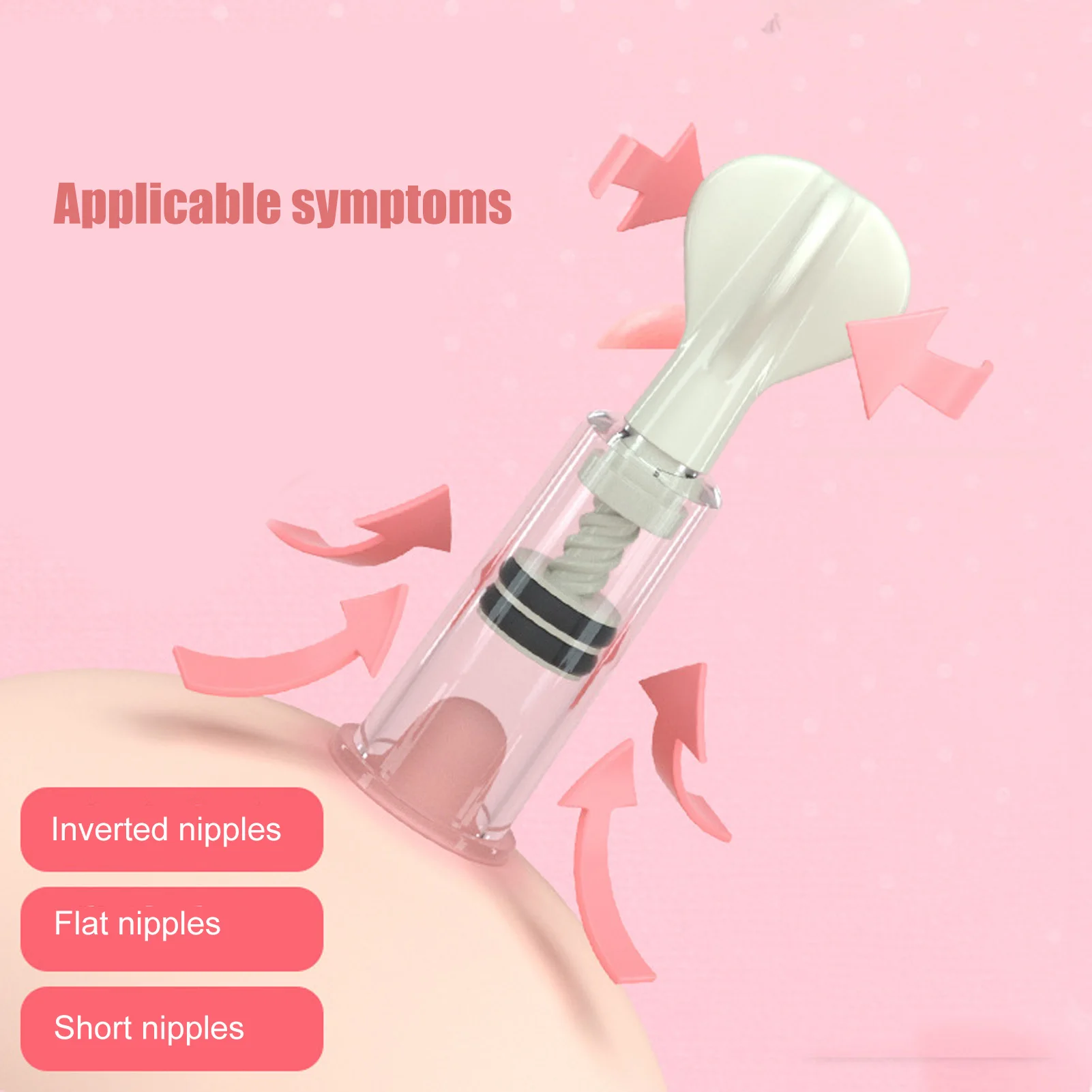 Nipple Inverted Corrector Transparent Portable Nipple Inverted Suckers Softly Wear Breastfeeding Gentle Suction for Mommy