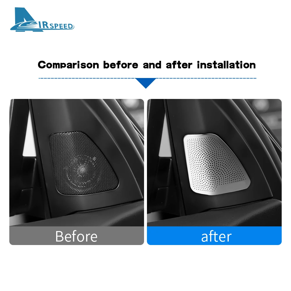 Car Door Speaker Sticker Cover For BMW X5 E70 X6 E71 F07 F25 F26 Stainless Steel Loudspeaker Sound Pad Horn Auto Accessories