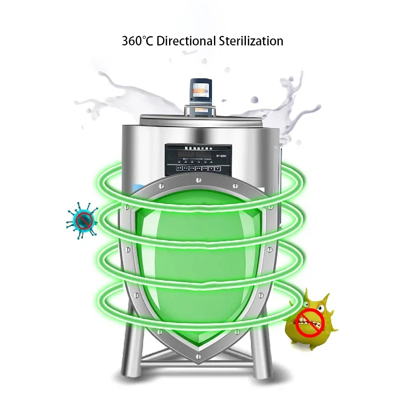 Esterilizador de vapor de alta temperatura de 24000W, esterilizador multifuncional de 220V/200L, pasteurización de leche, esterilizador para granja lechera