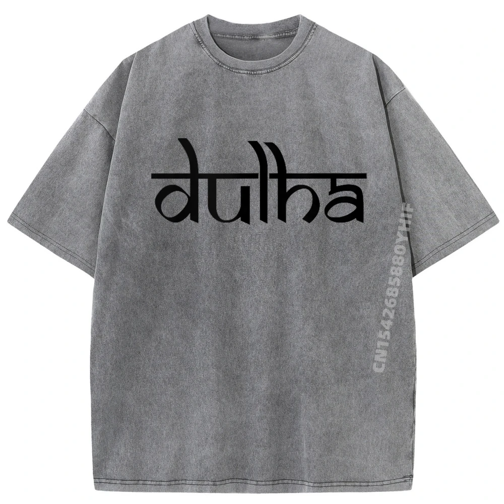 

Dulha Groom Indian Wedding Shaadi South Asian Punjabi Cotton Graphic Tees Luxury T-Shirt Mens Washed Shirt Korean Style