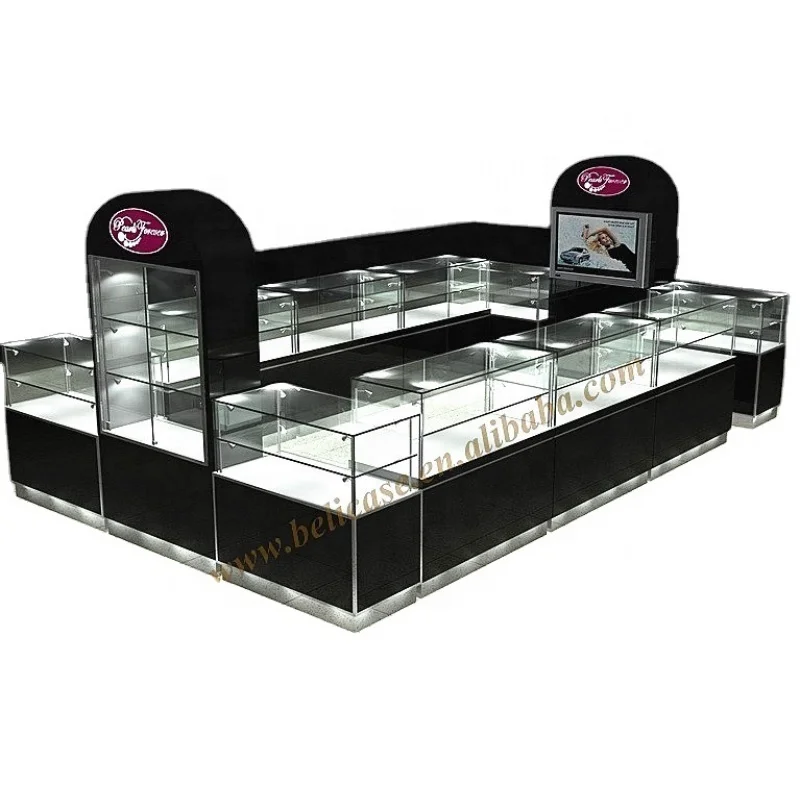 

Custom, glass perfume showcase perfume store furniture Island shop retail display cabinet mall kiosk luxury mall perfume kiosk f