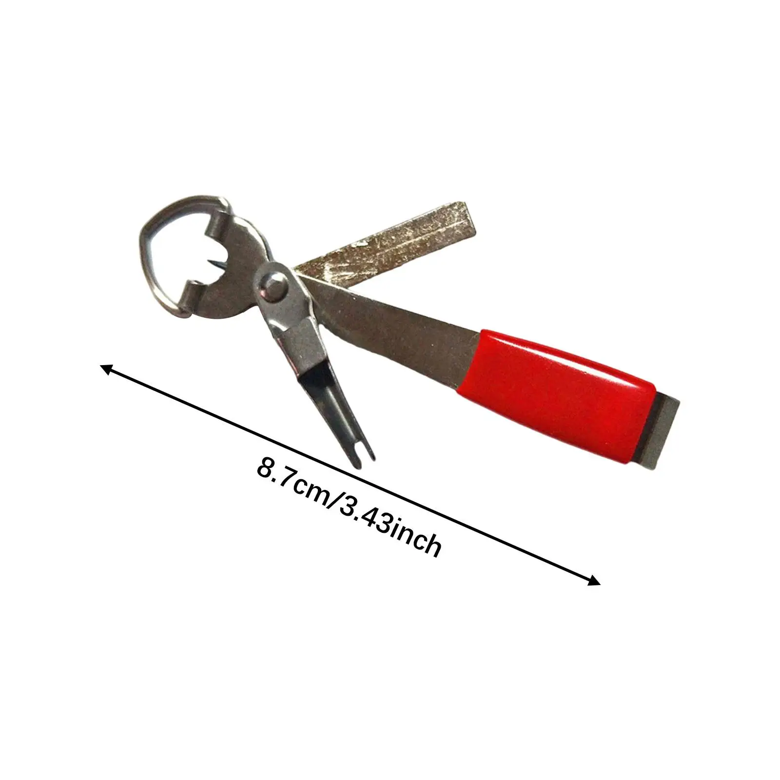 Portable Fly Fishing Clipper 4 in 1 Quick Knot Tying Stainless Steel Line Cutter Gear for Freshwater Saltwater
