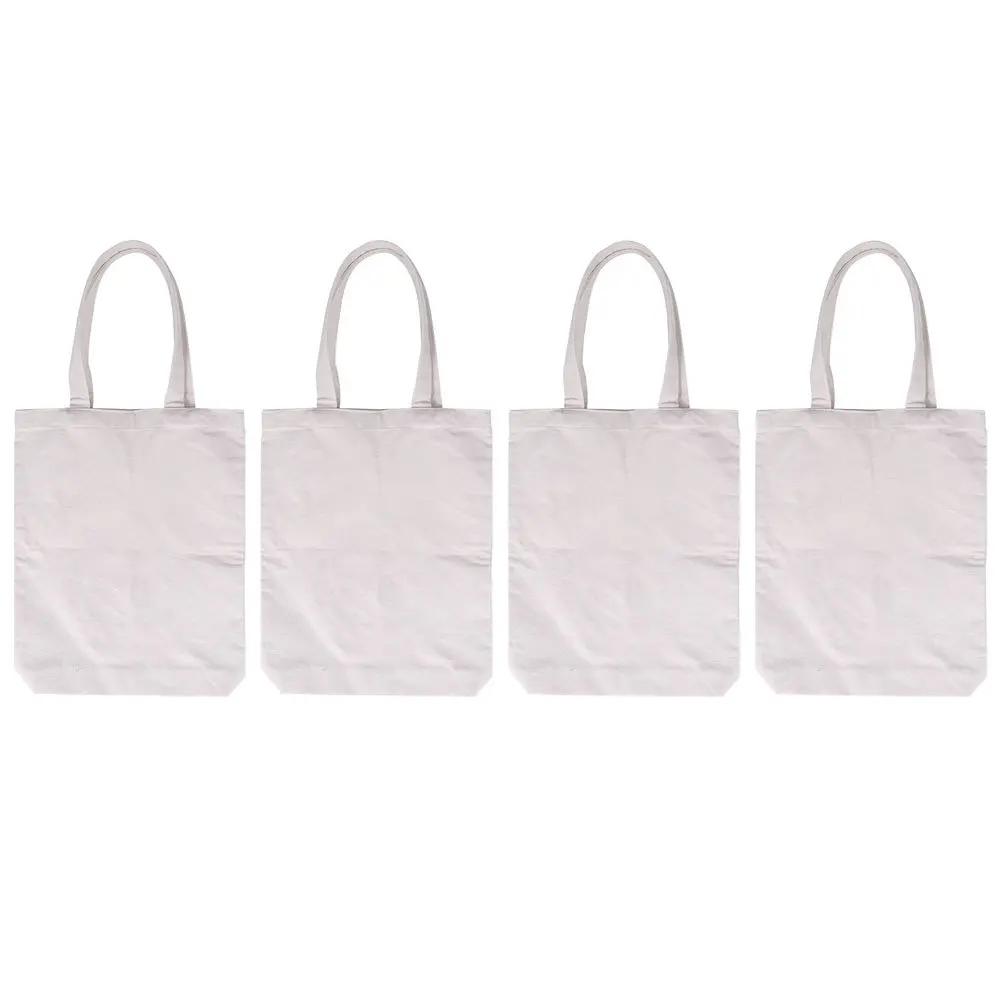 

4Pcs Ecofriendly Cotton Tote Bags Blank Canvas DIY Graffiti Lightweight Portable Multiuse Shopping Travel Beach