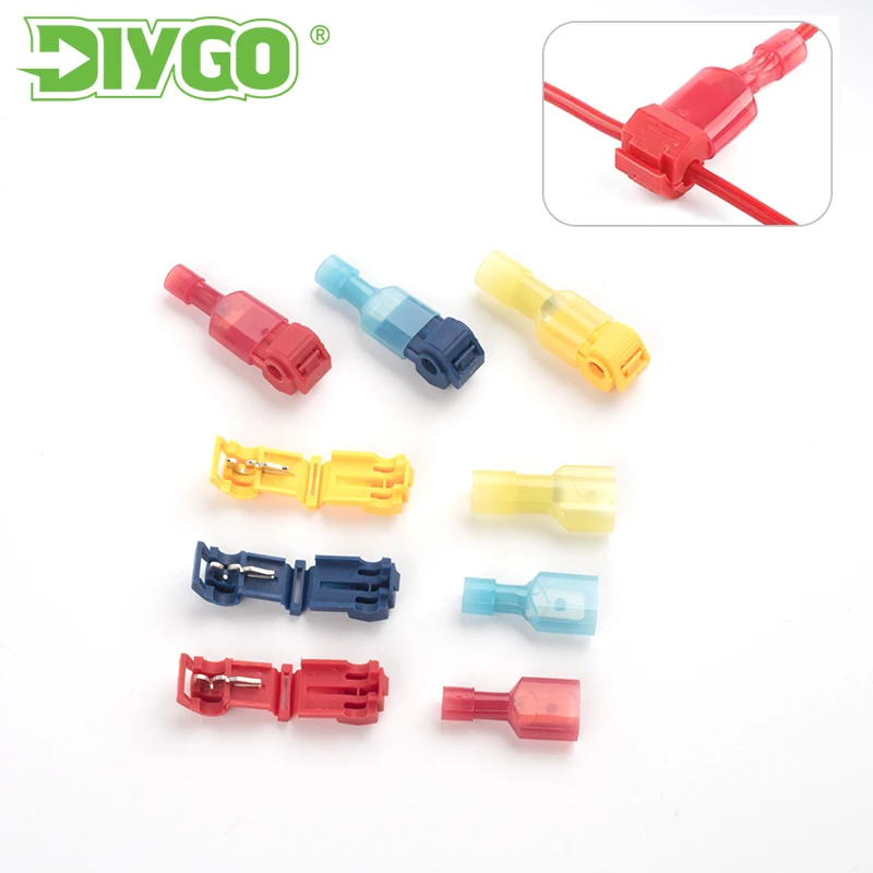 25/50Set Snap Splice Lock Retractable Joints T-Tap Waterproof Crimp Wire Terminal Connector Quick Electrical Cable Connector