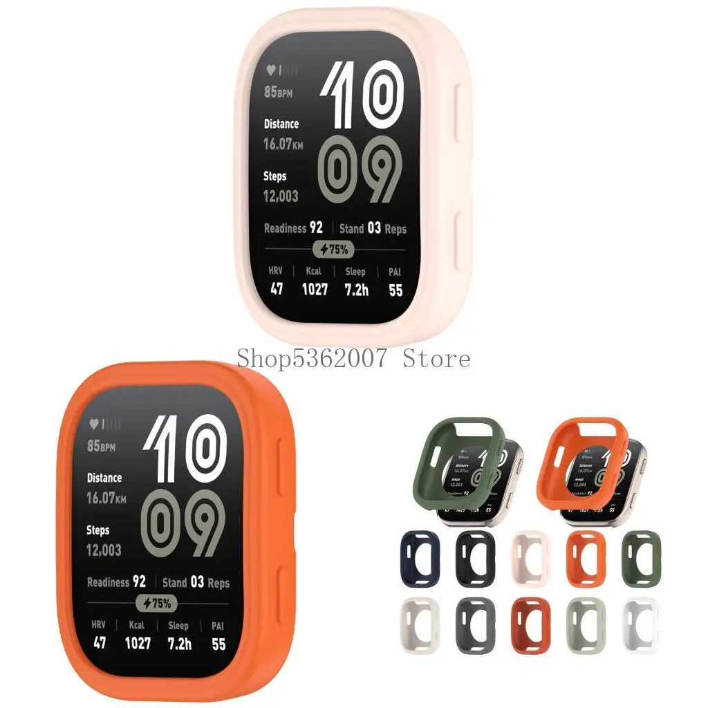 Водонепроницаемый силиконовый чехол с ударным корпусом для корпуса Bip 6 Soft Guble Guble Guble Rashible Watch Shell 40JB