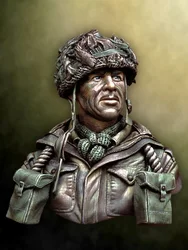 Unpainted Kit  1/10 British Paratrooper Bust  Historical Uncolor Figure Resin  Kit model