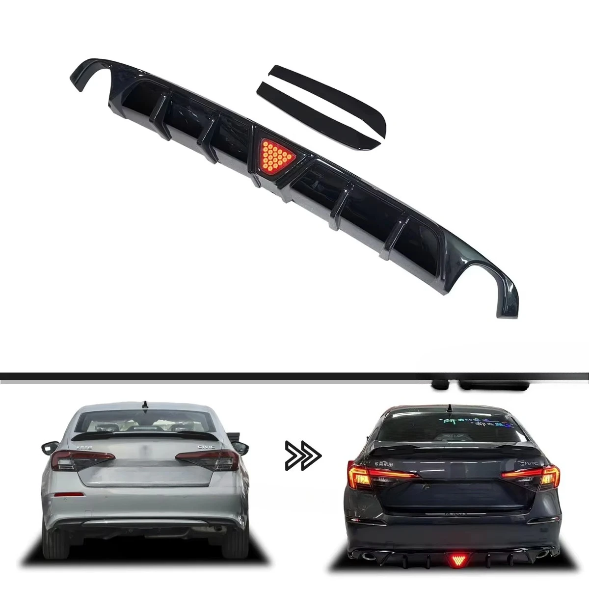 

for Honda 11th Generation Civic Modified Accessories MA Rear Splash Rear Lip Peripheral Body Kit Accessories 2022-2024custom