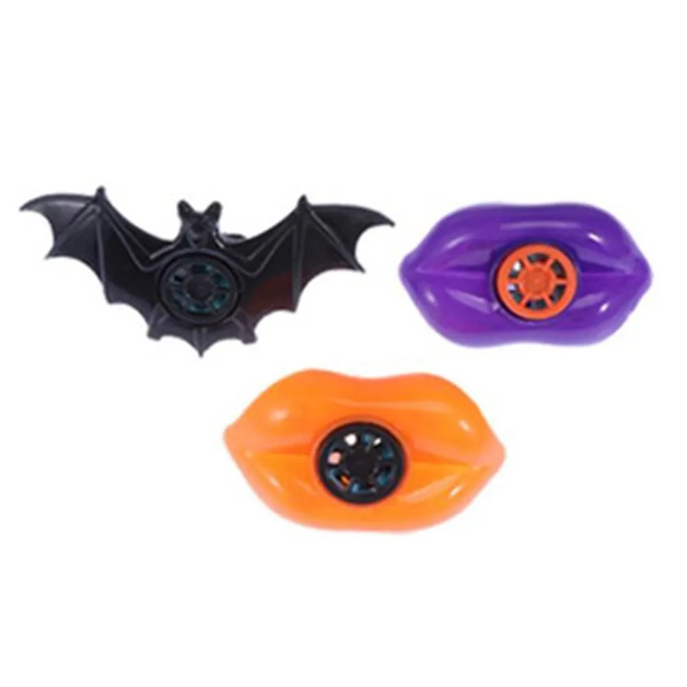 

3Pcs Halloween Bat Lip Whistle Plastic Creative Favors for Kids Music Interest Training Creative Halloween Whistles