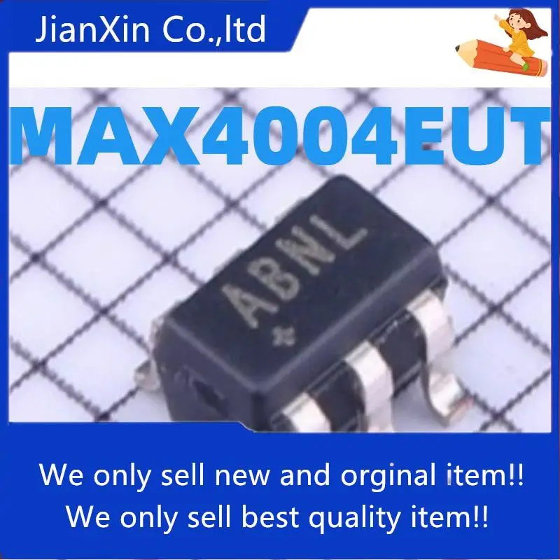 

10pcs orginal new MAX4004EUT+T Silkscreen ABNL SOT23-6 High-precision, high-side current monitoring