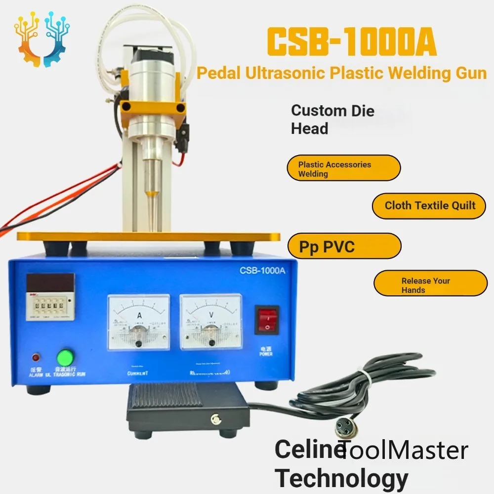 

【2026】New YIYUAN Foot Switch Ultrasonic Plastic Welder-1500W 220V 35KHz For Textile & Home Textiles/Garments/Auto Modification
