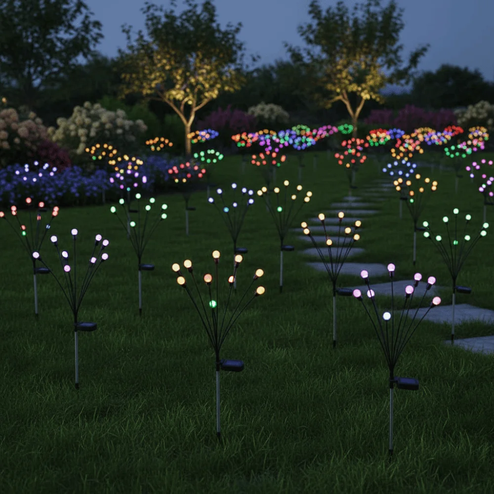 

IP65 Waterproof Solar Firefly String Lights 6 LED Wind Motion Solar Firefly Lights Creative Personalized New Upgraded