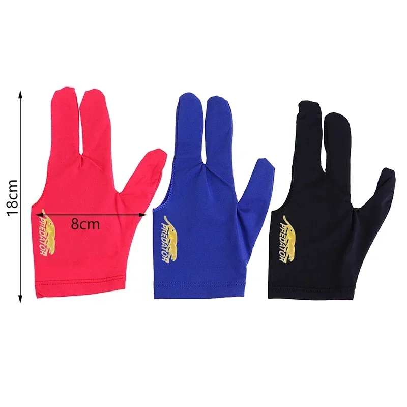 1PC Left Hand Three Finger Open Snooker Pool Cue Glove Anti-Sweat Billiard Training Accessory