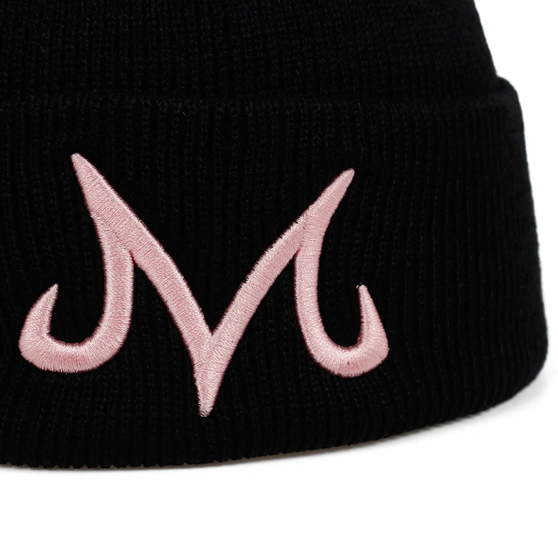 Unisex M Buchstaben-Stickerei Mützen Herbst und Winter Warme Beanie-Mützen für Damen und Herren – Detail 4