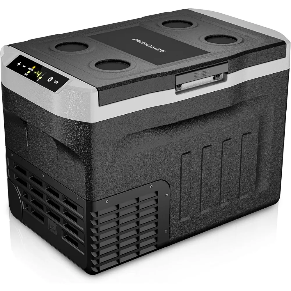 

2-in-1 Portable 12/24V DC & 110-240V AC Compressor Fridge Freezer – Compact for Travel, Car, Camping, Road Trips, Home, Dual Vo
