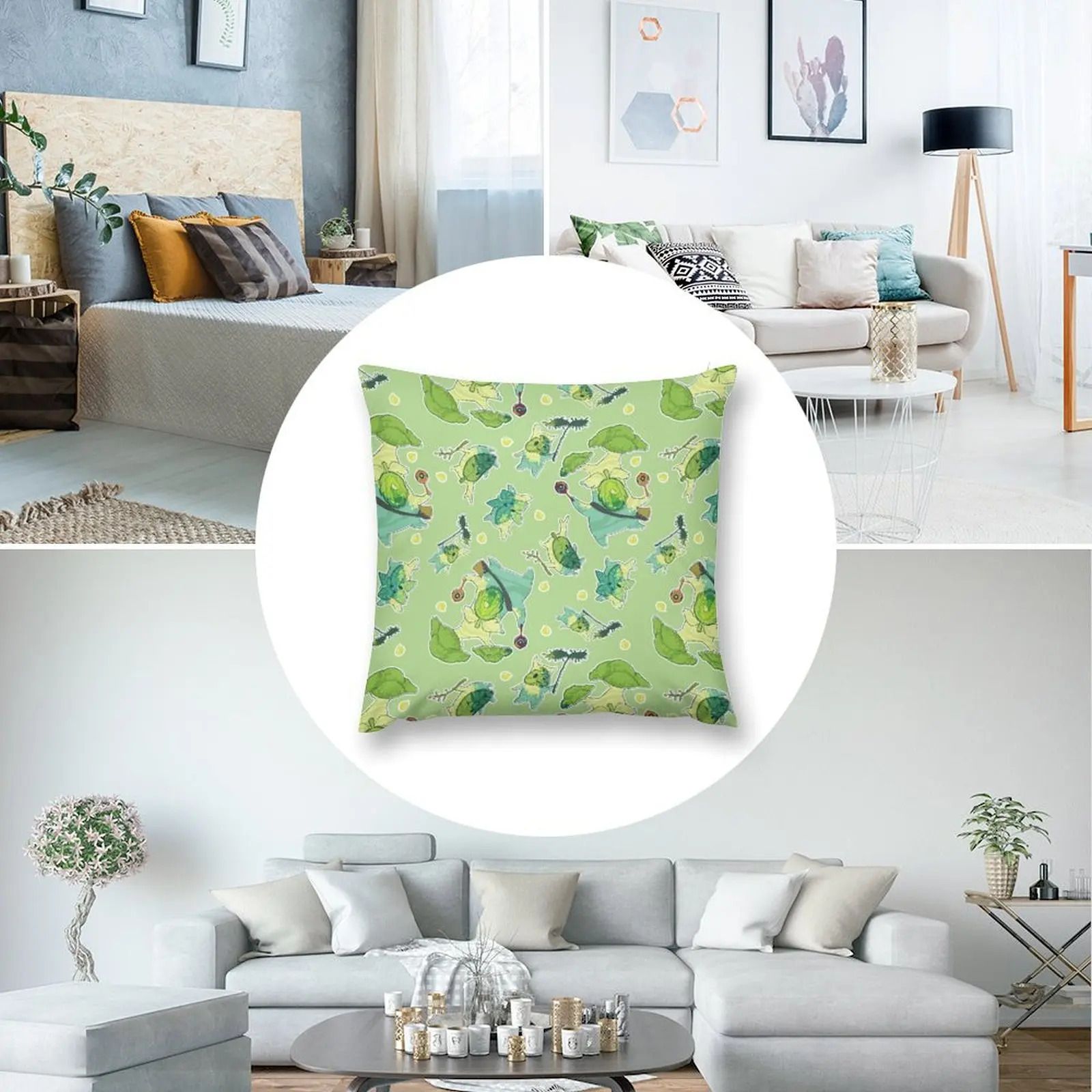 Juste de coussin de canapé à motif Korok pour enfants, taies d'oreiller de luxe