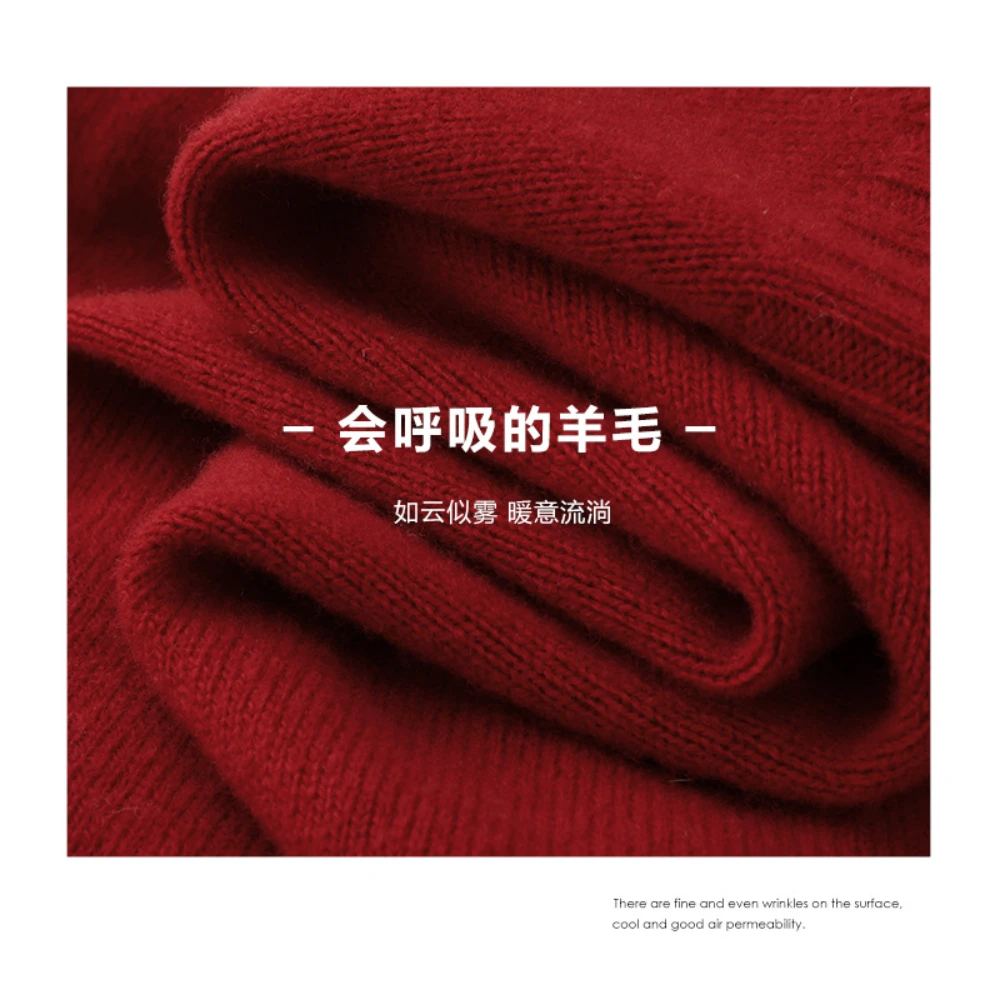 seamless wool turtleneck pullover 2024 top women sweater woman long sleeve clothes red winter sweaters black vintage knit jumper