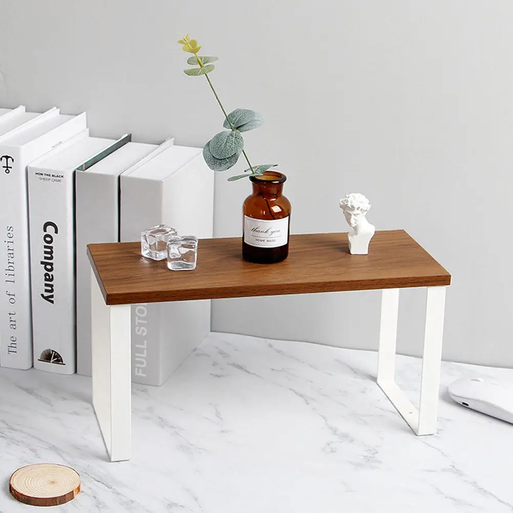 1Pcs Modern Two Story Desk Storage Rack Heightening Organizer Rack for Home Office Closet Cabinet Space Saving Sundries Holder