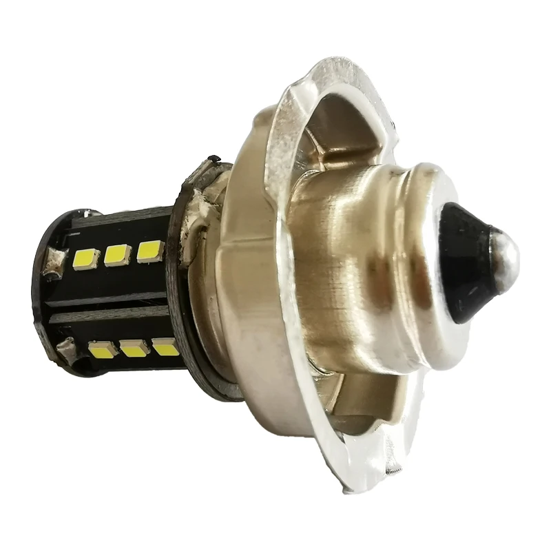 20 piezas P26S DC6V 12V 24V Luces Delanteras para Motocicleta, Bombillas para Barco y Embarcaciones, Sin Polaridad, 2016 18SMD Blanco