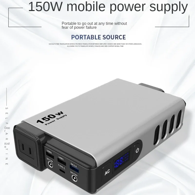 Batterie Externe Portable de 150W, 32000mAh, Chargeur Rapide, Station Mobile, Stockage d'Massage, AC, DC