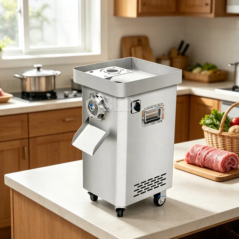 Electric Meat Grinder Commercial Stainless Steel Garlic Grinder Chicken Sausage Filling Machine for Home Kitchen Appliance